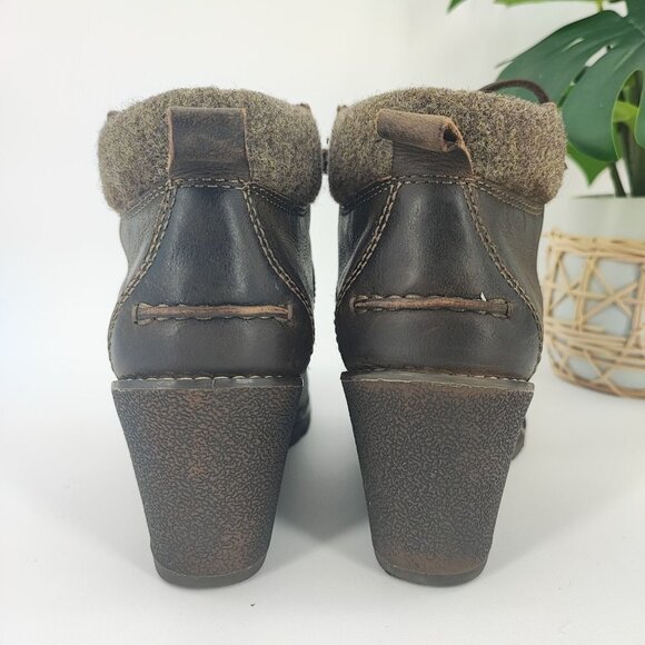 Sperry Women's Top-Sider Celeste Bliss Brown Leather Wedge Boots Size 7.5 - Picture 3 of 8